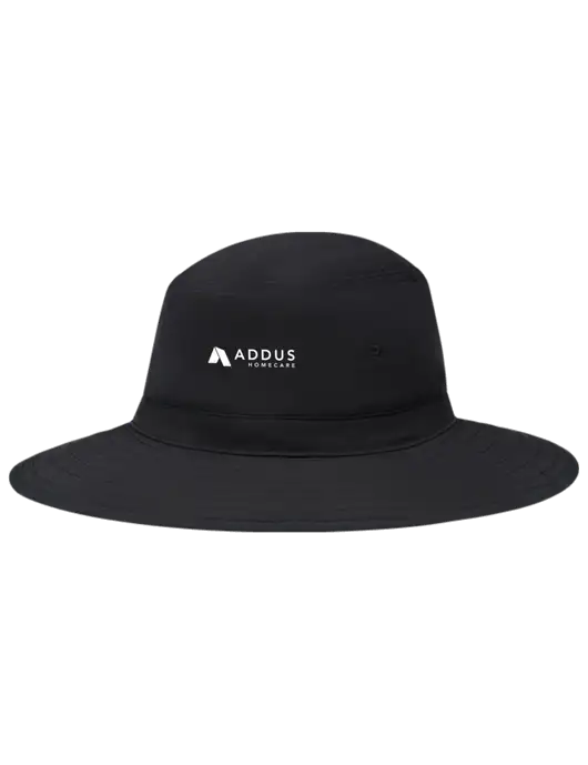 Black Booney Sun Hat w/Addus HomeCare Logo