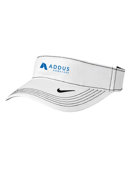 Nike White Dri-FIT Ace Visor w/Addus HomeCare Logo