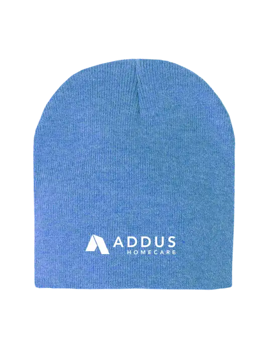 Royal Heather Element Knit Beanie w/Addus HomeCare Logo