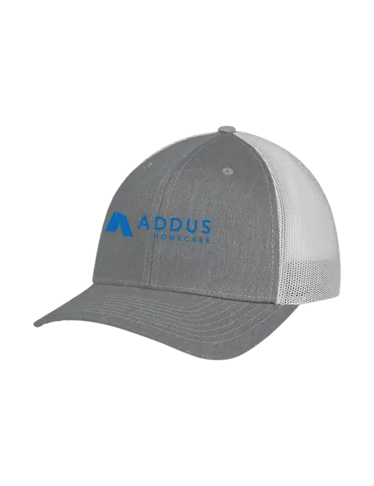 Richardson Adjustable Snapback Original 112 Trucker Cap Heather Grey w/Light Grey Mesh w/Addus HomeCare Logo