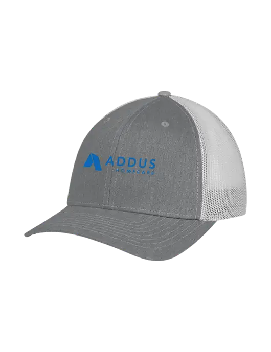 Richardson Adjustable Snapback Original 112 Trucker Cap Heather Grey w/Light Grey Mesh w/Addus HomeCare Logo