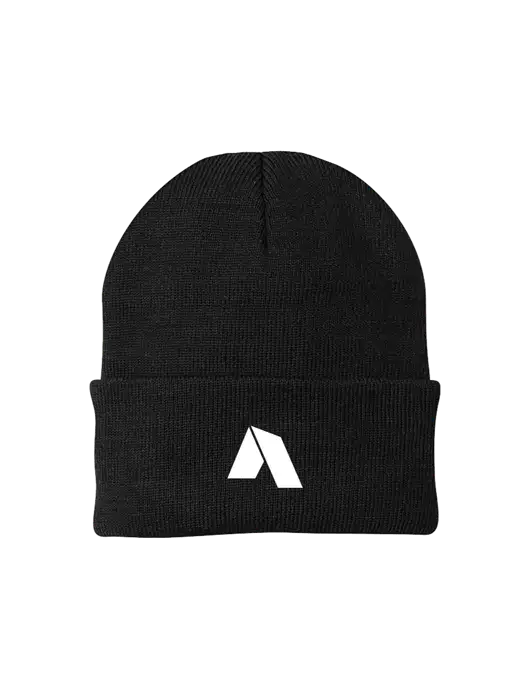 Black Knit Cap w/Shelter Icon Logo