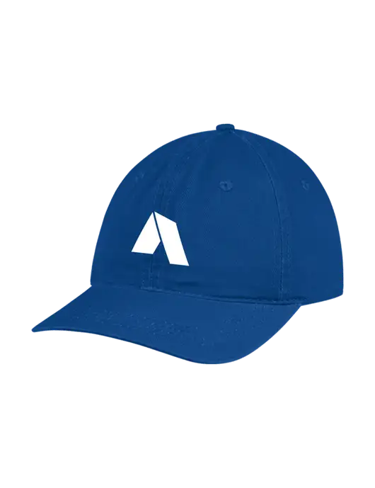 Garment Washed Unstructured Twill Royal Cap w/Shelter Icon Logo
