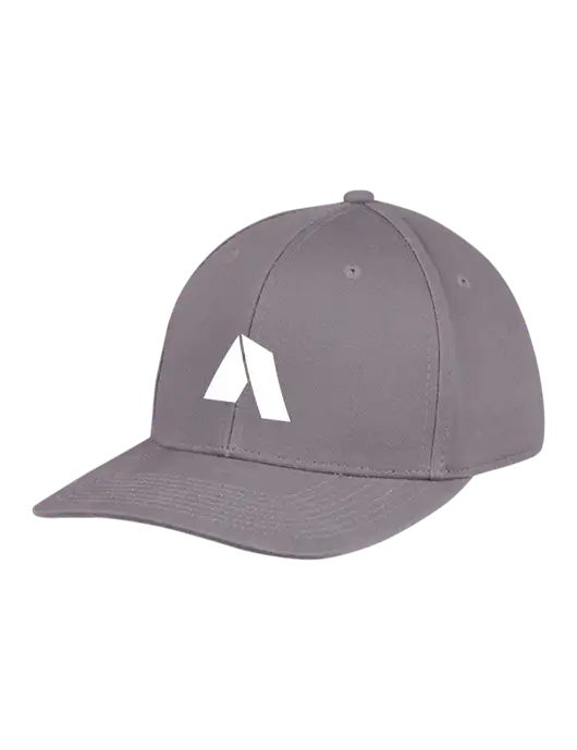 Premium Modern Structured Twill Charcoal Snapback Cap w/Shelter Icon Logo