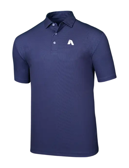 Callaway Birdseye Navy Polo w/Shelter Icon Logo