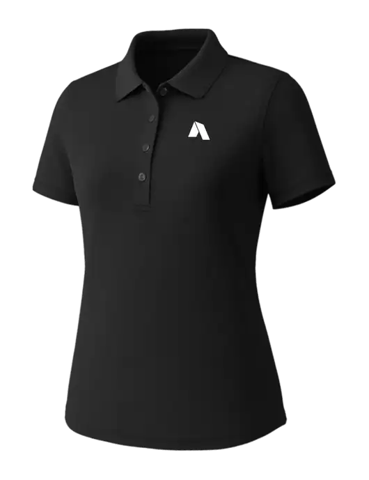 Callaway Womens Core Black Performance Polo w/Shelter Icon Logo