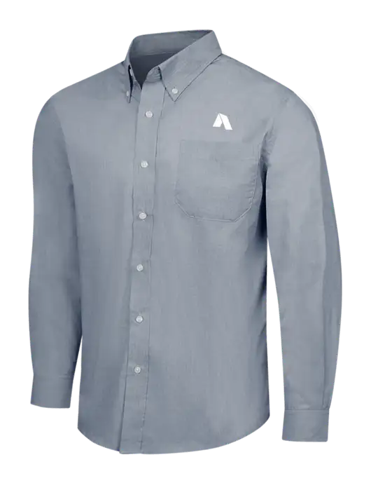 Navy Frost Crosshatch Easy Care Shirt w/Shelter Icon Logo