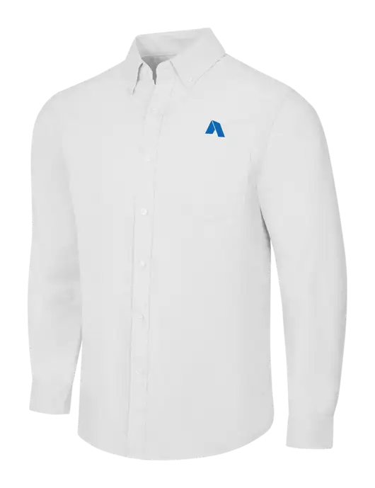 White SuperPro Oxford Shirt w/Shelter Icon Logo