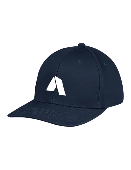 Premium Modern Structured Twill Navy Snapback Cap w/Shelter Icon Logo