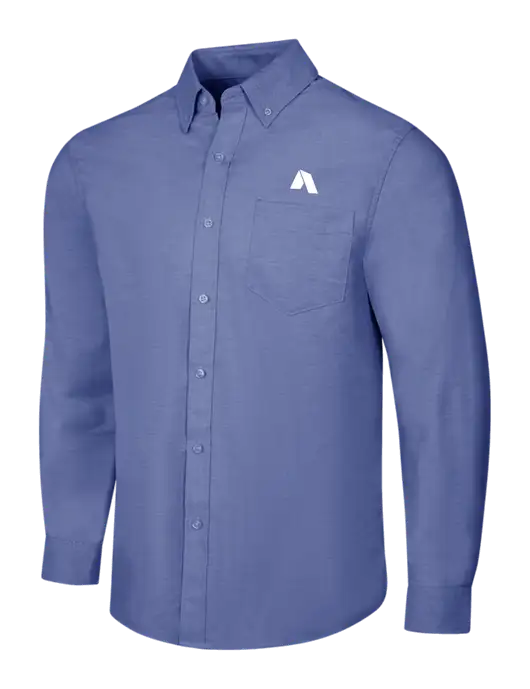 Navy SuperPro Oxford Shirt w/Shelter Icon Logo
