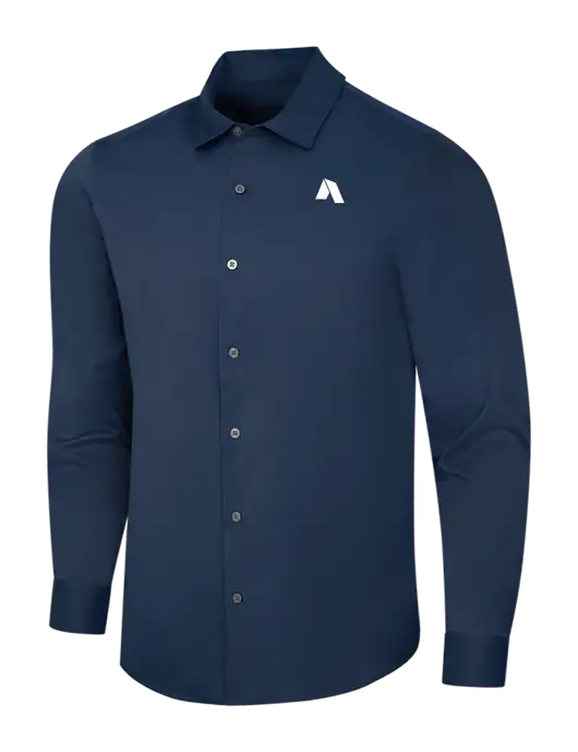 Navy City Stretch Shirt w/Shelter Icon Logo