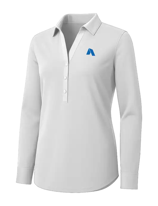 Womens White City Stretch Shirt w/Shelter Icon Logo