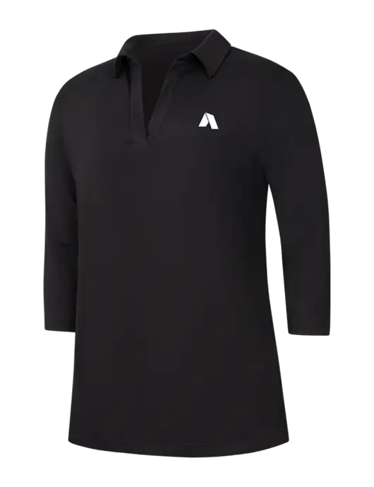 Womens Black Luxe Knit Tunic w/Shelter Icon Logo