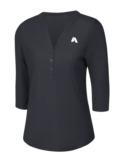 OGIO Charcoal Grey Jewel Henley w/Shelter Icon Logo