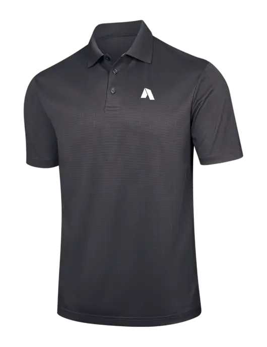 Dark Grey Performance Fine Jacquard Polo w/Shelter Icon Logo