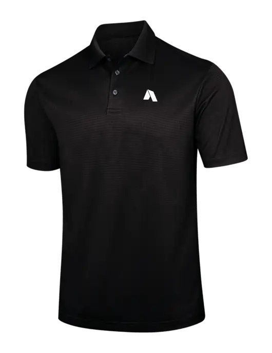 Black Performance Fine Jacquard Polo w/Shelter Icon Logo