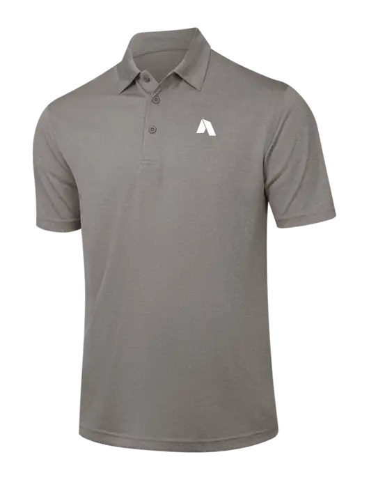 Medium Grey Heather Contender Polo w/Shelter Icon Logo