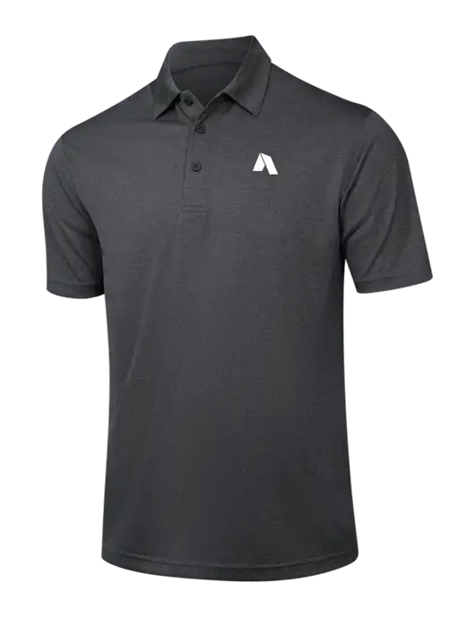 Dark Grey Heather Contender Polo w/Shelter Icon Logo