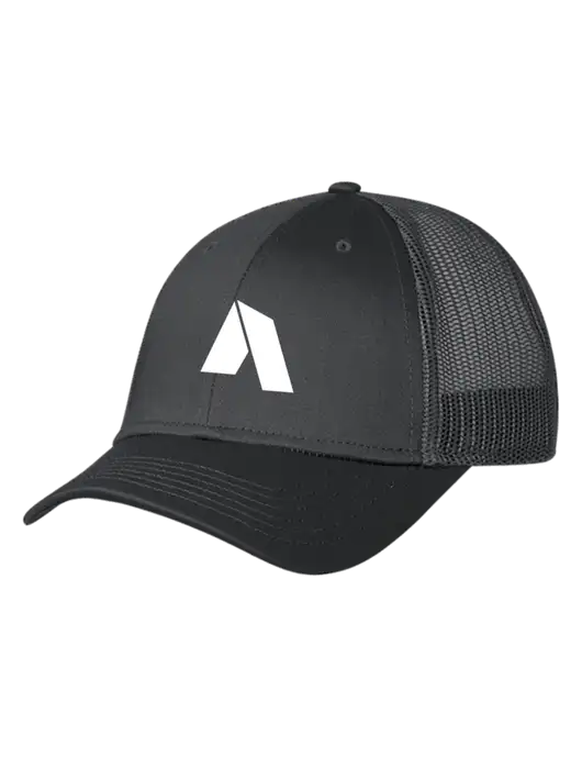 Charcoal Mesh Trucker Cap Snap Back w/Shelter Icon Logo