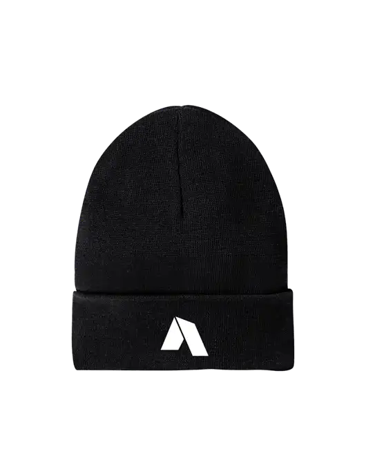 Recycled Black Beanie w/Shelter Icon Logo