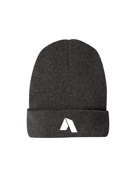Recycled Charcoal Heather Beanie w/Shelter Icon Logo