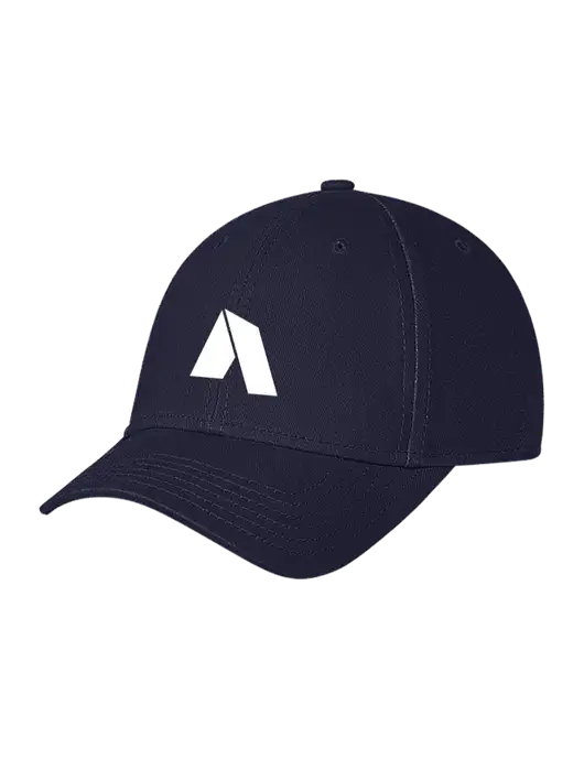 Navy Structured Soft Snap Closure Hook & Loop Cap w/Shelter Icon Logo