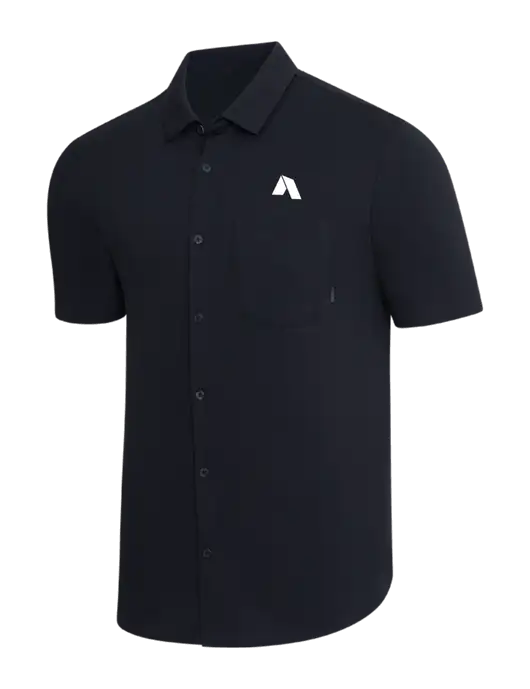 OGIO Black Extend Short Sleeve Button Up Shirt w/Shelter Icon Logo