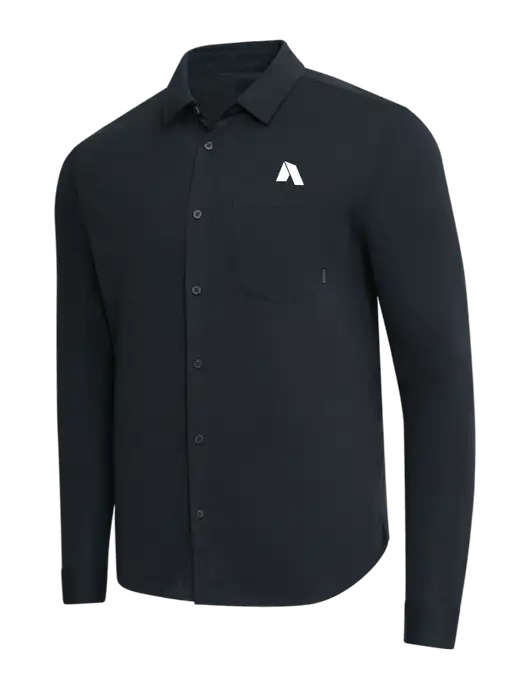OGIO Black Extend Long Sleeve Button Up Shirt w/Shelter Icon Logo