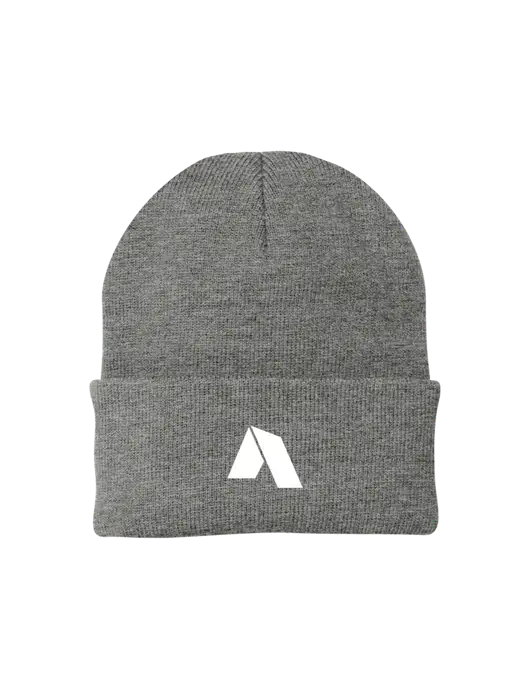 Medium Grey Heather Knit Cap w/Shelter Icon Logo