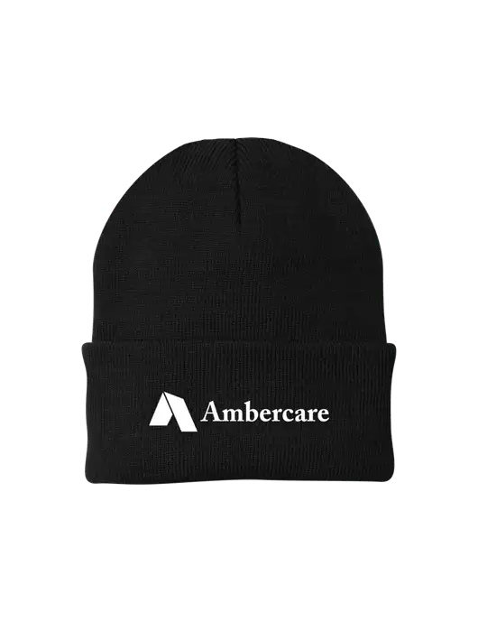 Black Knit Cap w/Ambercare Logo