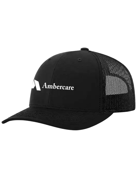 Richardson Adjustable Snapback Original 112 Trucker Cap Black w/Black ...