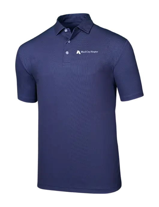 Callaway Birdseye Navy Polo w/Steel City Hospice Logo