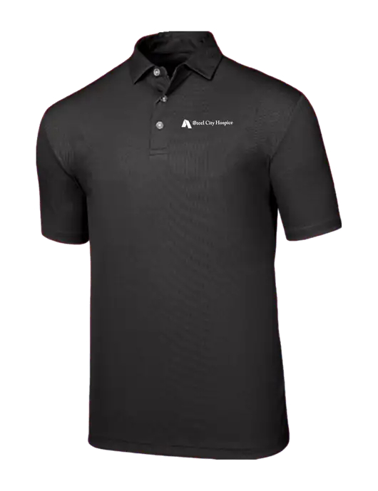 Callaway Birdseye Black Polo w/Steel City Hospice Logo