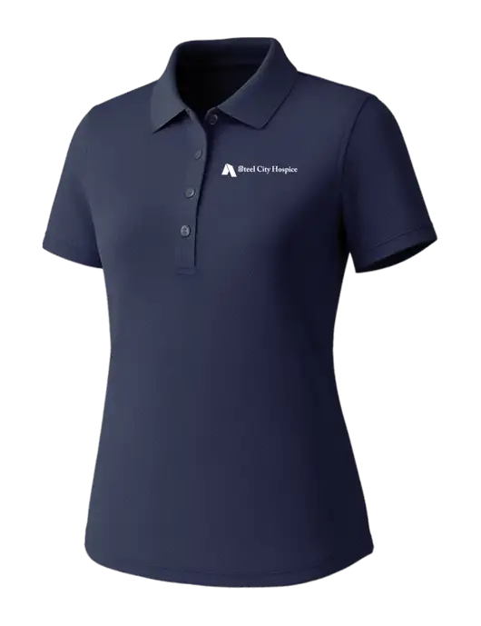 Callaway Womens Core Navy Performance Polo w/Steel City Hospice Logo