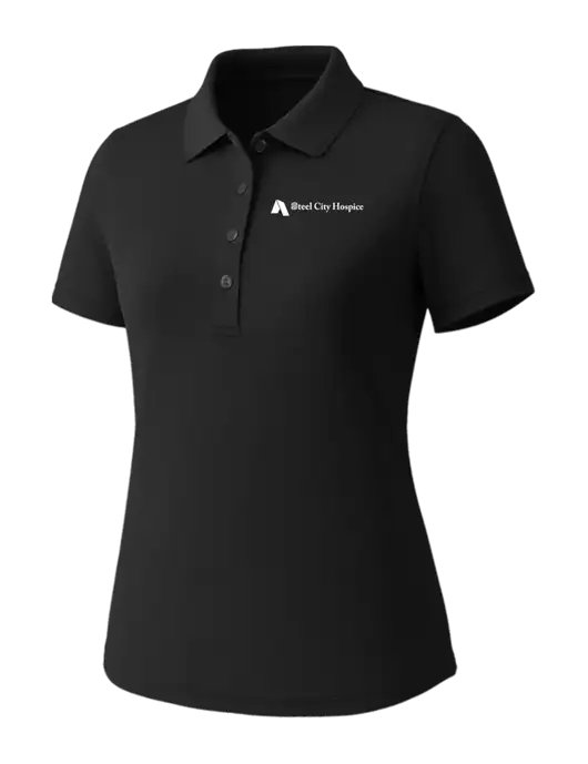Callaway Womens Core Black Performance Polo w/Steel City Hospice Logo