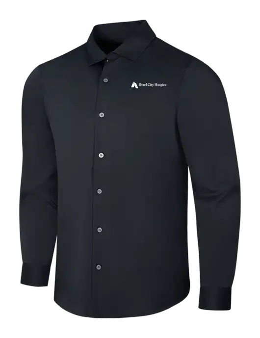 Black City Stretch Shirt w/Steel City Hospice Logo