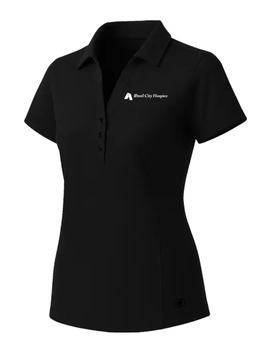 OGIO Womens Blacktop ONYX Polo w/Steel City Hospice Logo