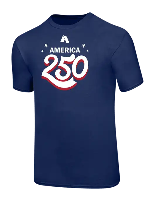 Ring Spun Navy 4.5 oz T-Shirt w/America 250 3D Logo