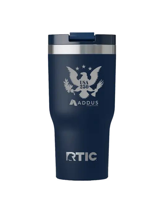 RTIC Essential 30 oz Navy Tumbler w/USA 250 Eagle Logo